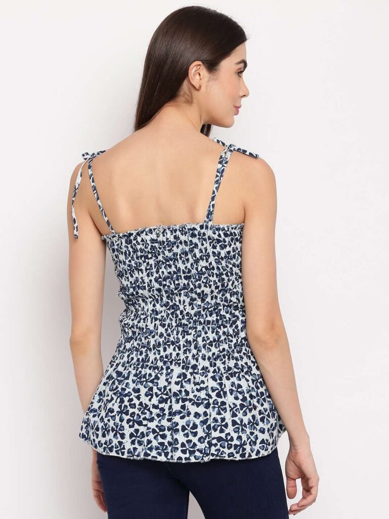 Women's Rayon Printed Casual Summer Style Tie Shoulder Straps Free Size Tank Top ( Multi22)